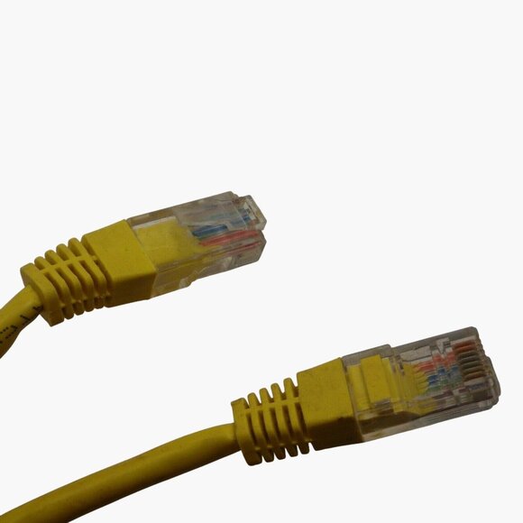 CAT 5E Ethernet Network LAN Patch Cable Cord Yellow 6 Feet - Picture 2 of 3